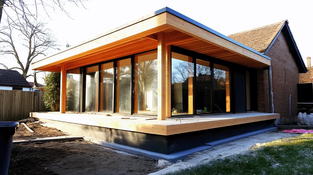 Habitat bois/verre, lumineux et durable