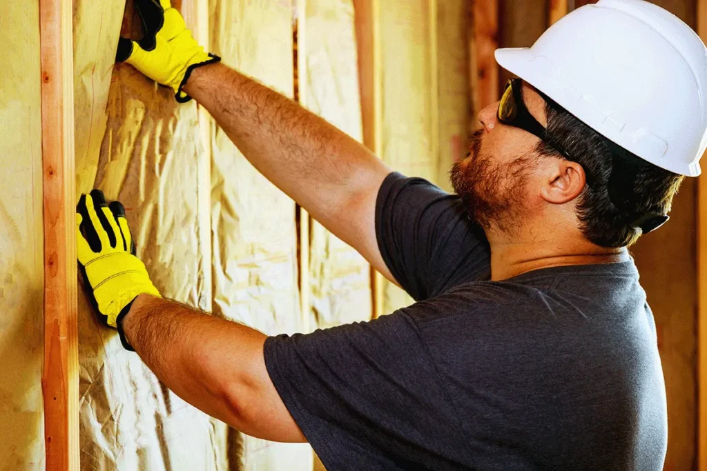 Ouvrier travaillant sur le chantier